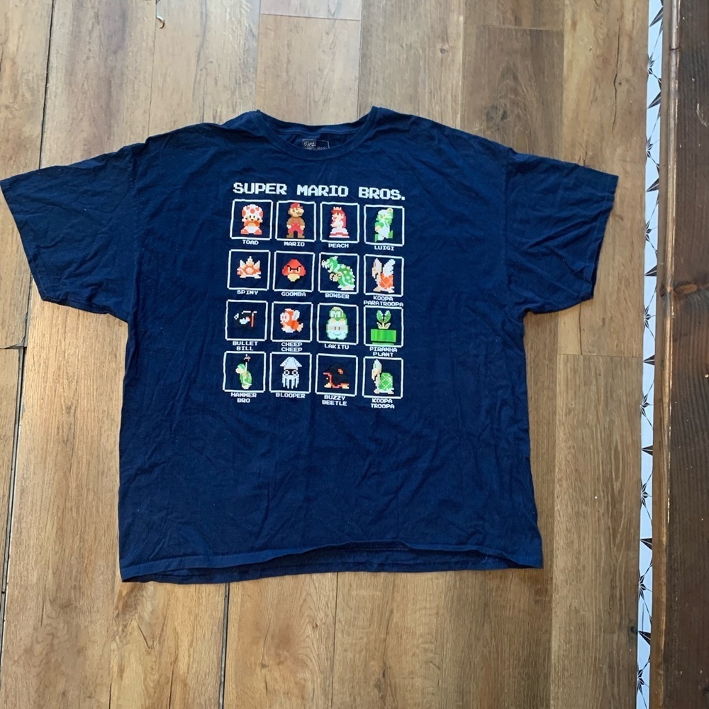 Super Mario Bros Character Grid T-Shirt size 3X